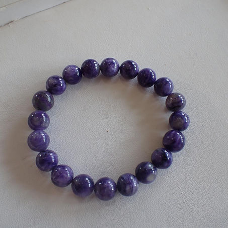 【天然石ブレスレット】チャロアイトのブレスレットをお迎え頂きました。