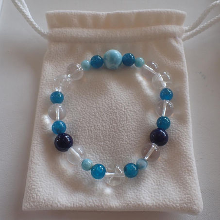 【天然石ブレスレット】旦那様へのプレゼントに。天然石ブレスレットをお仕立てしました。