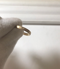 結婚指輪 金 つや消し セミオーダーメイドリング製作実例 山形県山形市 メンズリング 男の結婚指輪 宝石店 ジュエリーショップ アトリエジェムカフェ