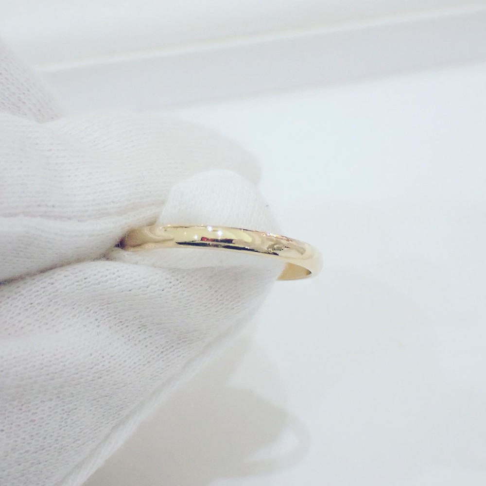 サイズ直しをした金の結婚指輪