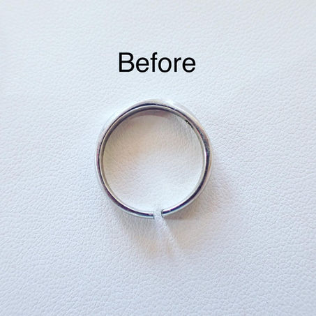 【結婚指輪をぴかぴかに】切断したマリッジリングをロー付け＆新品仕上げしました。