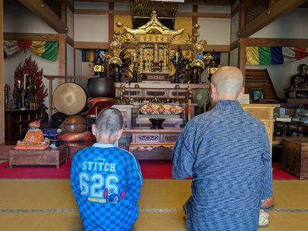 夏休み 朝のお勤め