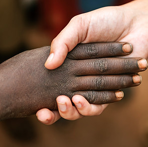 Two hands in unity