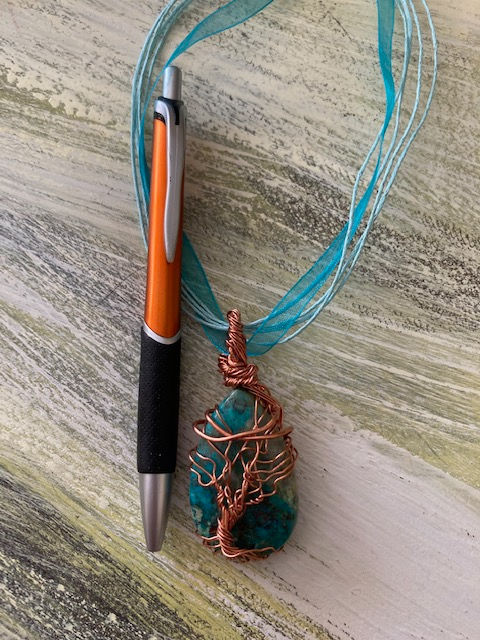 Thumbnail: Copper Tree of Life Wrap Chrysocolla - No. 11