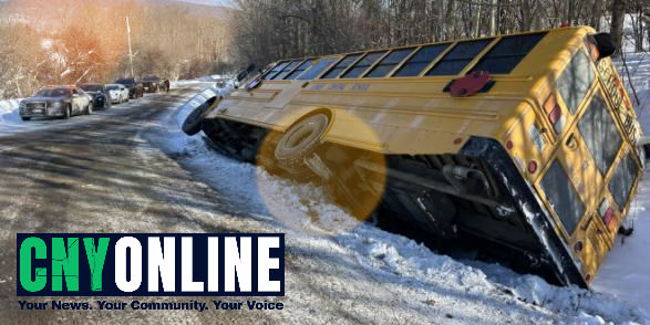Troopers respond to school bus crash in Truxton NY