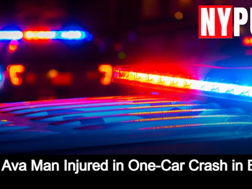 Town of Ava Man Injured in One-Car Crash in Boonville