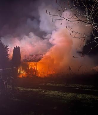 Troopers, along with multiple responding fire departments, arrived on scene to find a barn fully engulfed in flames. The property owner reported that approximately 40 ducks, 30 turkeys, several chickens, and one pig were inside the structure at the time of the fire and were unable to escape. Tragically, all animals perished.