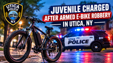 A 14-year-old was charged after Utica Police investigated an armed e-bike robbery and recovered a loaded .40-caliber handgun.