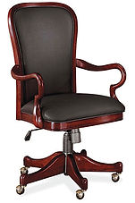 Goose neck, whceery, black chair