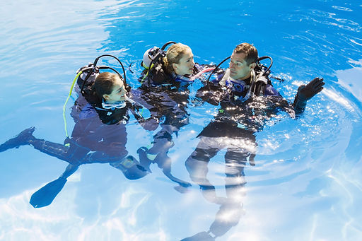 Scuba Training in Swimming Pool