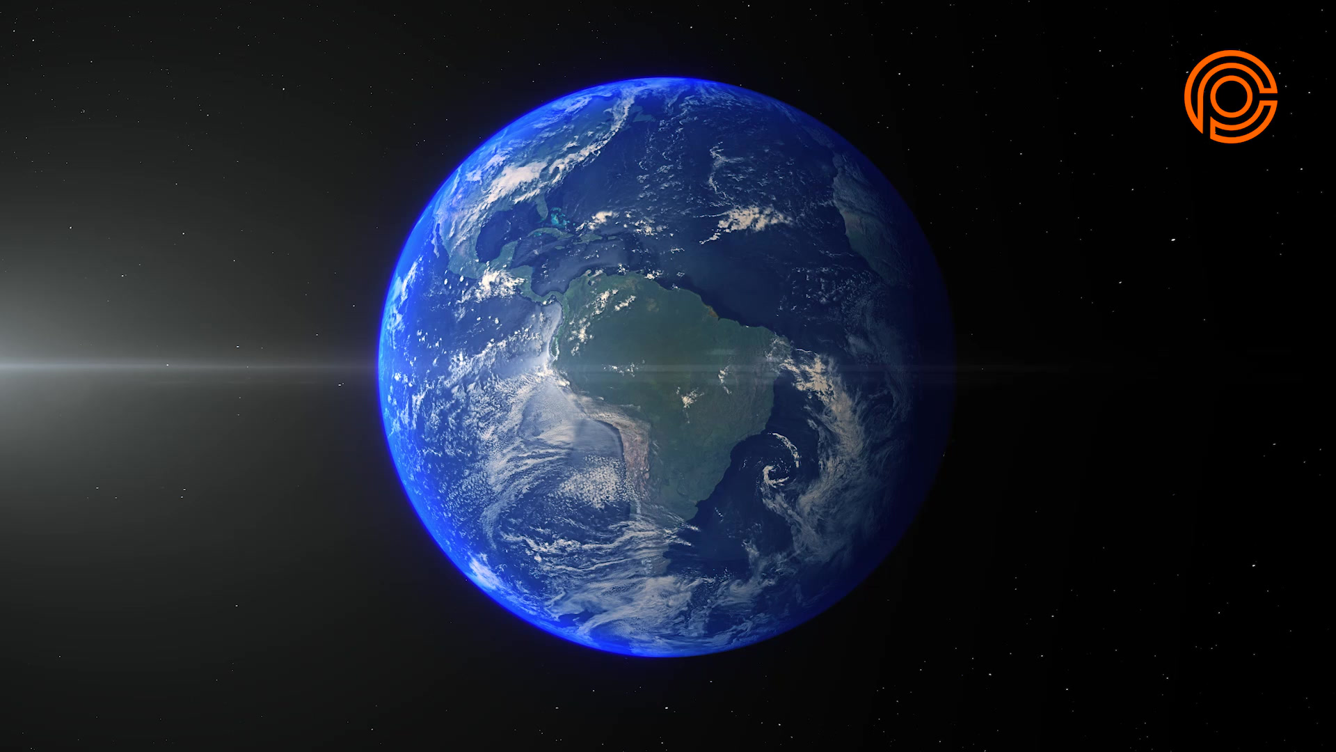 Planeta Terra em fundo escuro