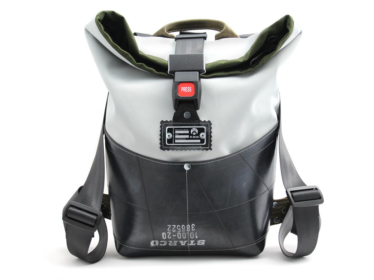 Upcycling Rucksack »FX-R1«, Vorderansicht, K.W.D.