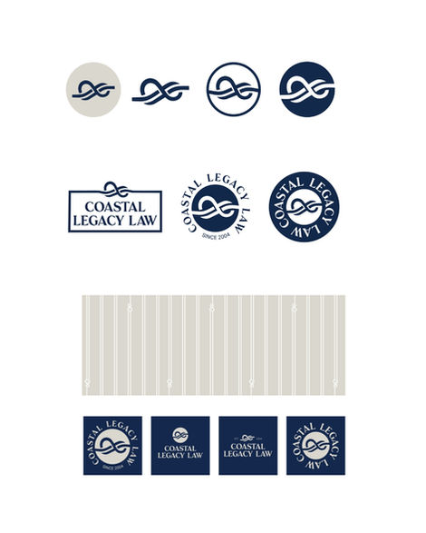 Logos and branding for Coastal Legacy Law firm.