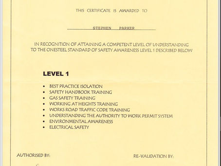 Dad's Licences & Certificates
