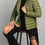 Thumbnail: Front view of green down jacket for women