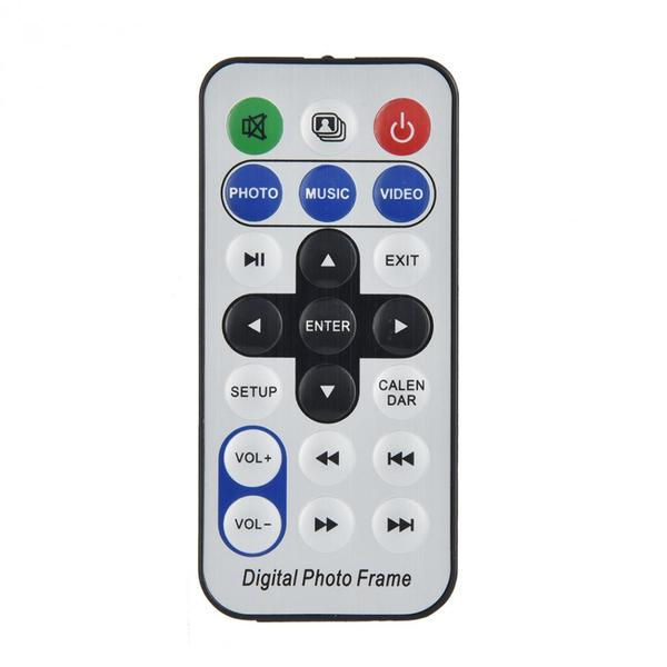 Thumbnail: 12" HD LED Aluminium Alloy Digital Photo Frame Calendar Alarm Clock MP3/4 Movie