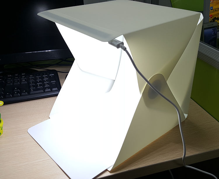 Thumbnail: Mini Foldable Camera Photo Studio Photography LED Light Cube Lighting Soft Box (