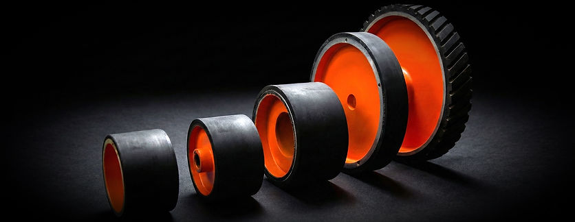 Rubber contact Wheel for sanding belt ma