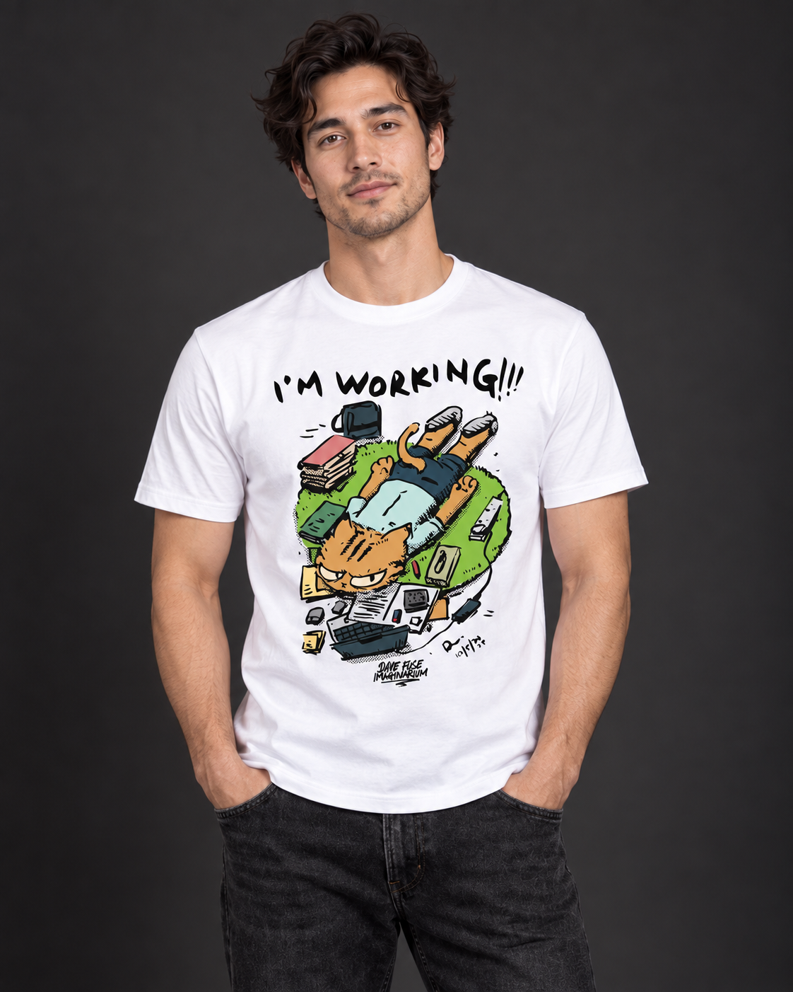 Office Cat Life – I'm Working T-shirt