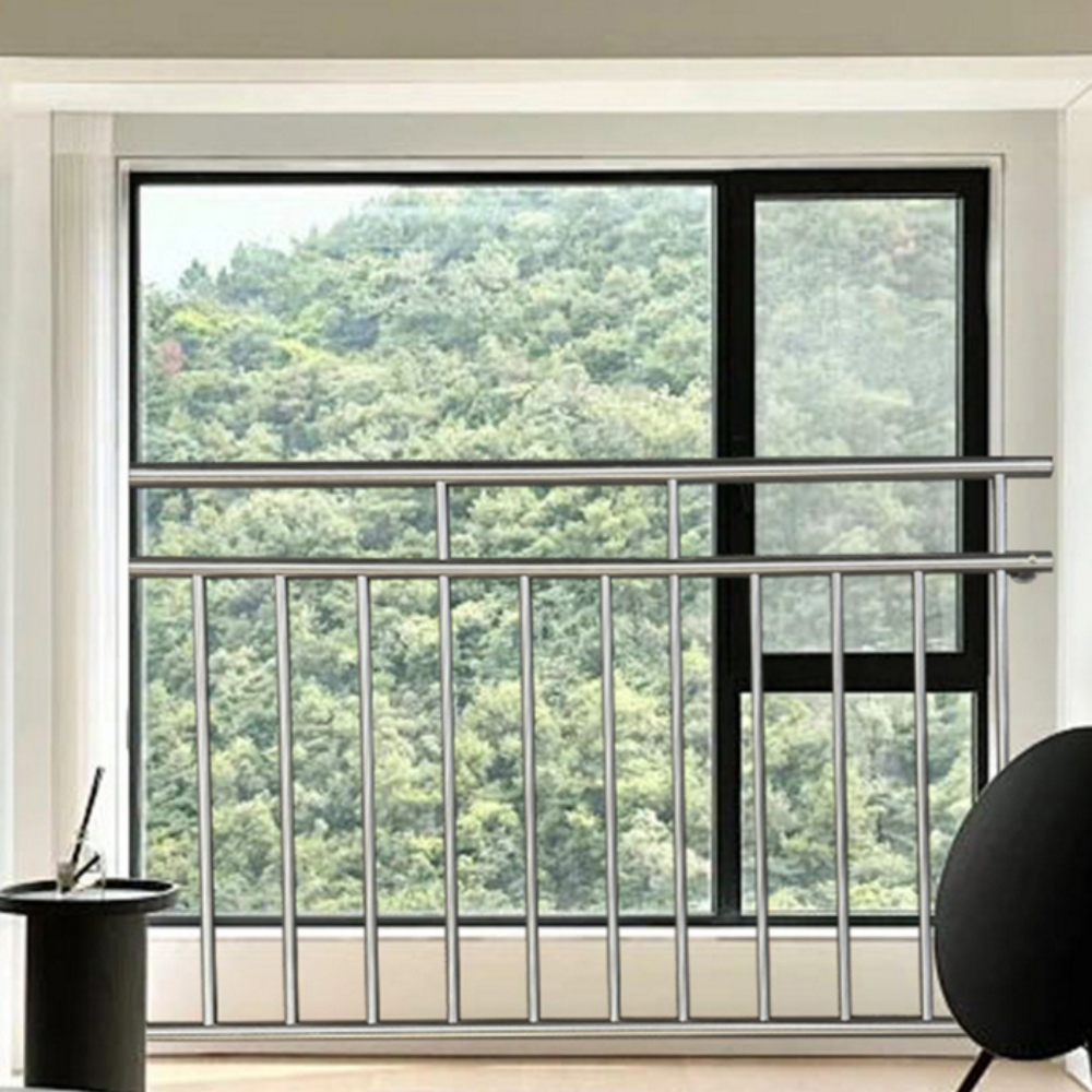 Balcony Railing - 90x156 cm, Stainless Steel