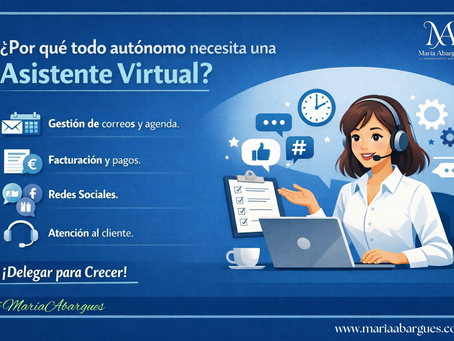 Autónoma trabajando en escritorio ordenado con ordenador y agenda, representando la organización y el apoyo de una asistente virtual en la gestión del negocio.
