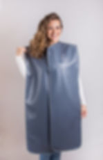 Avental de Borracha Plumbífera Panorâmico 100x60cm 0,25mm/Pb Cinza