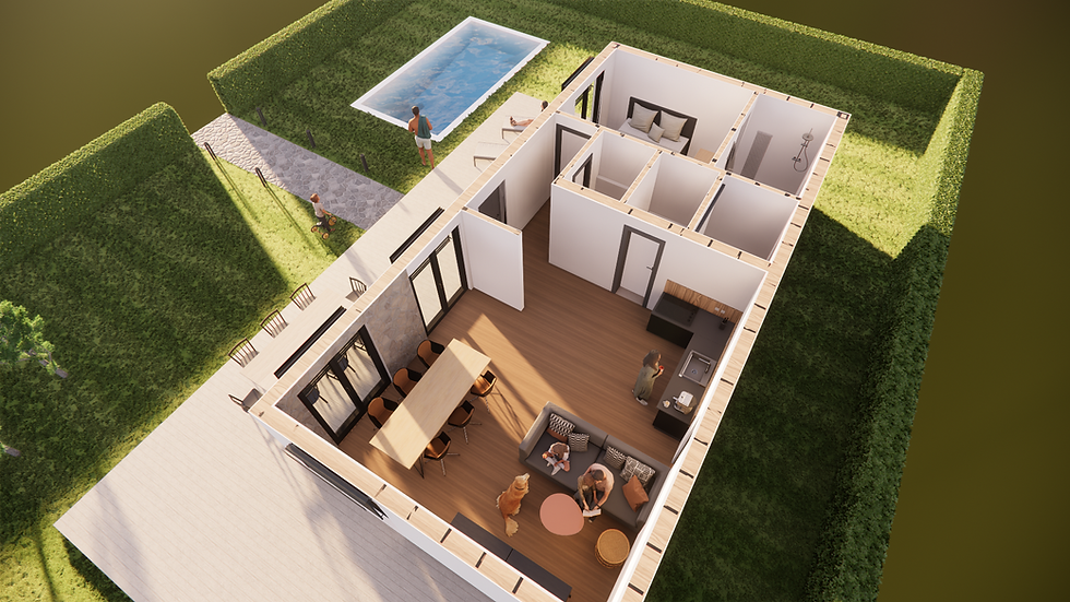Miniaturbild: Bausatzhaus EÖ (3m x 14m)