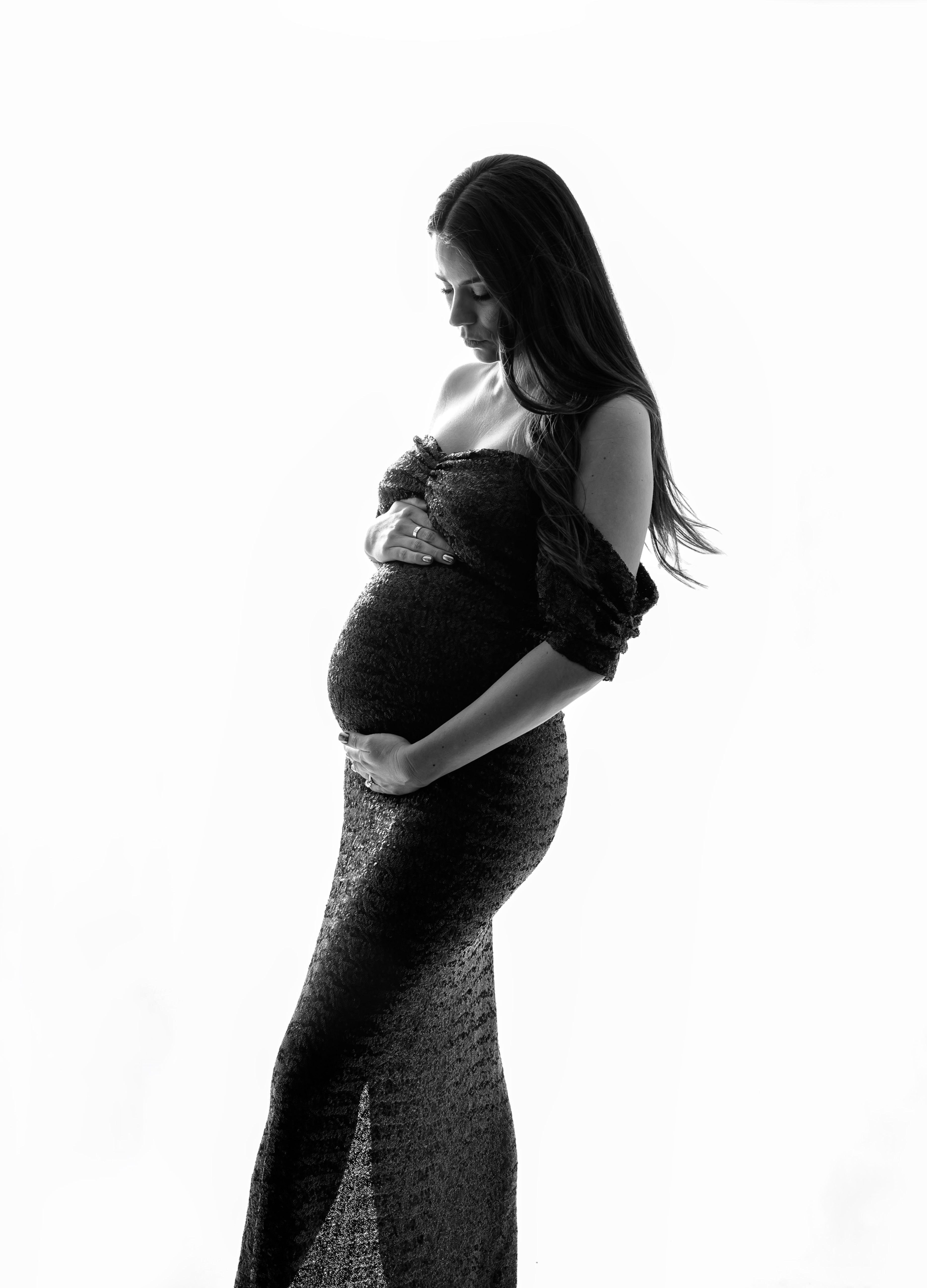 Pregnant mother posing