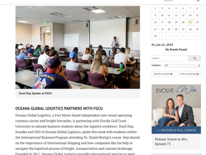 Gulfshore Business - Oceana Global Logistics Partners with FGCU