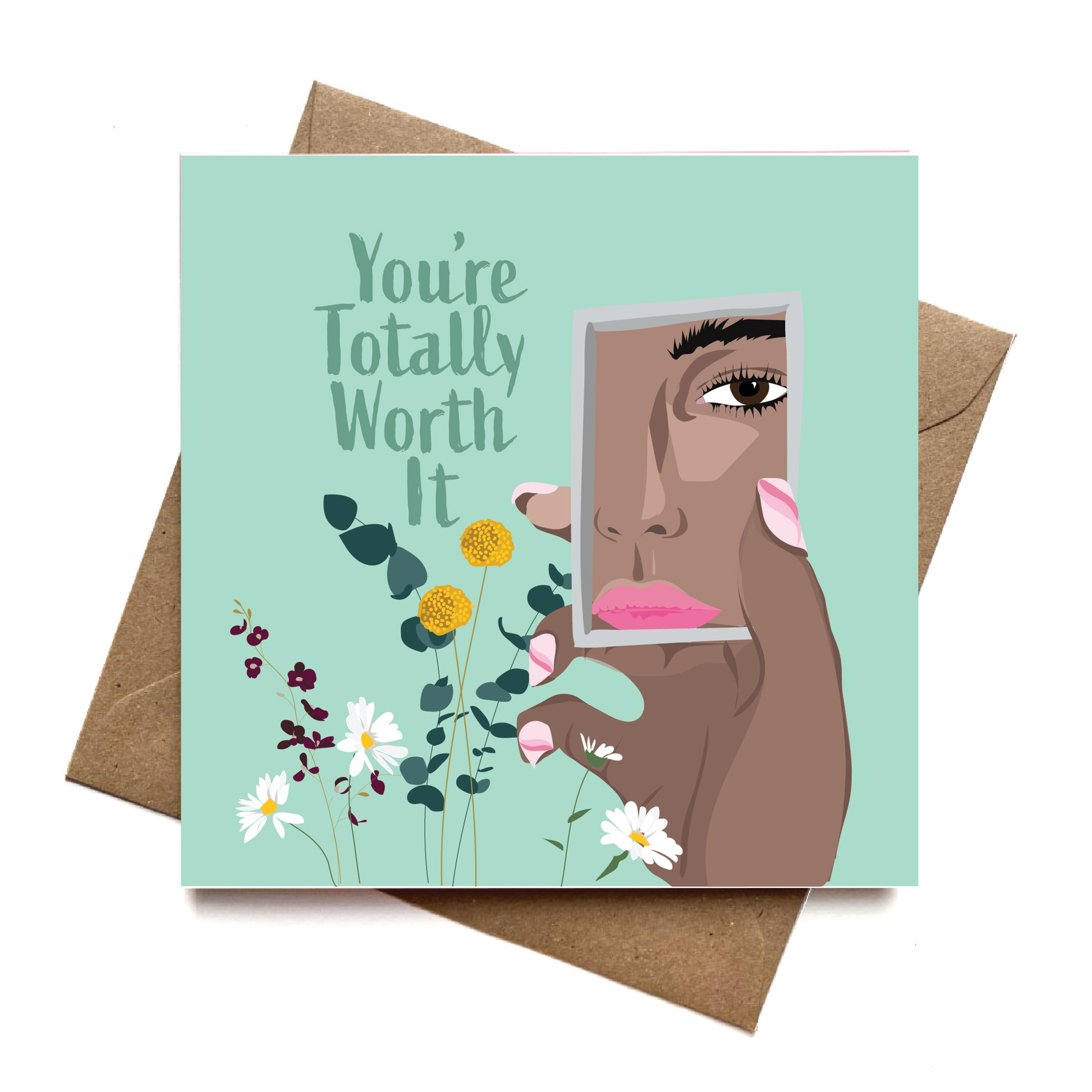 You're Worth It | Birthday | Blank Greeting Card