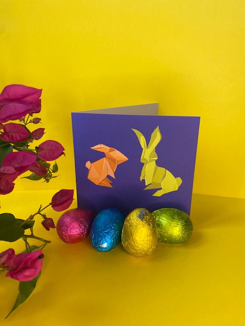 Thumbnail: Origami Rabbits | Birthday | Easter | Greeting Card