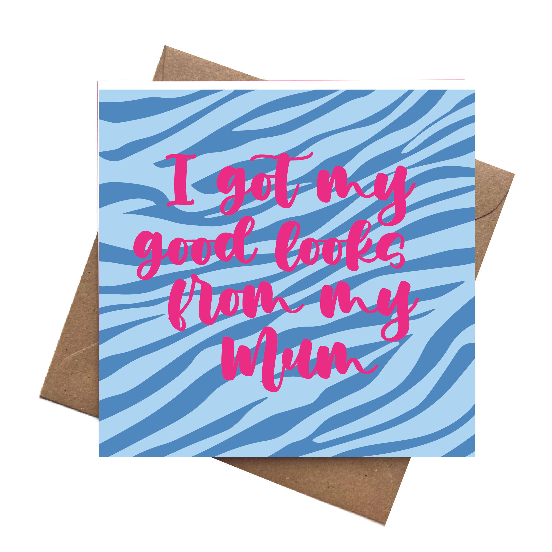 Blue Tiger Customise your own Greeting Card