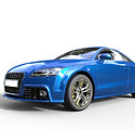 coche azul brillante