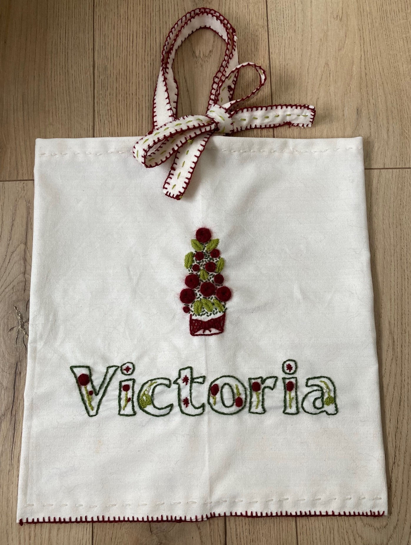 Christmas Alphabet Embroidery Kit & Aurifil Threads by Little House of Victoria