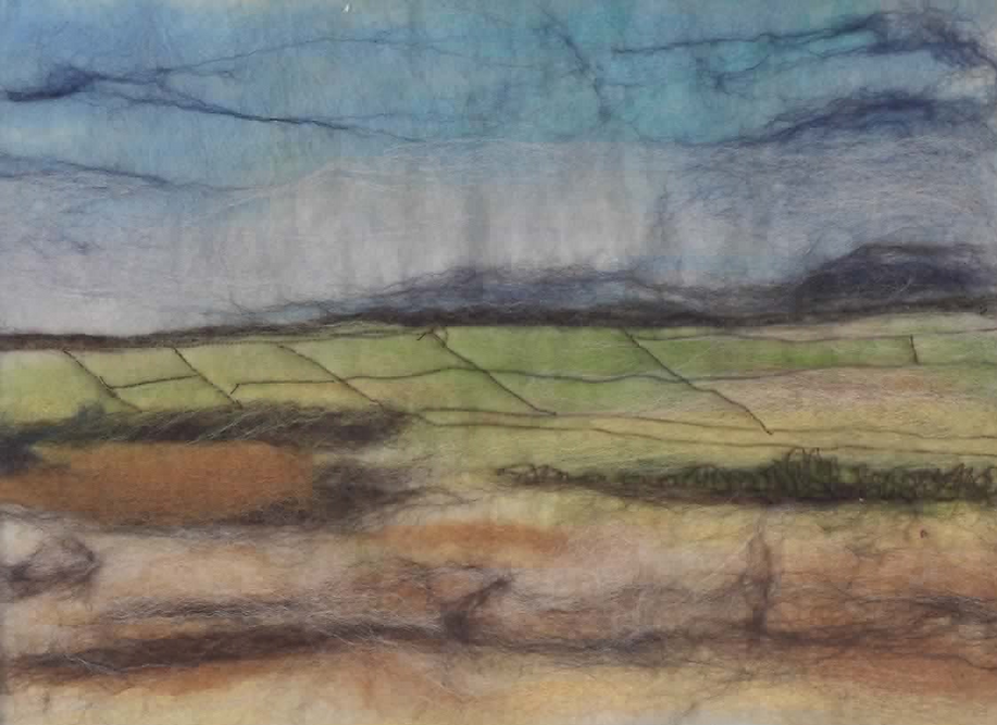 Wet Felted Landscapes Workshop in Manchester for beginners