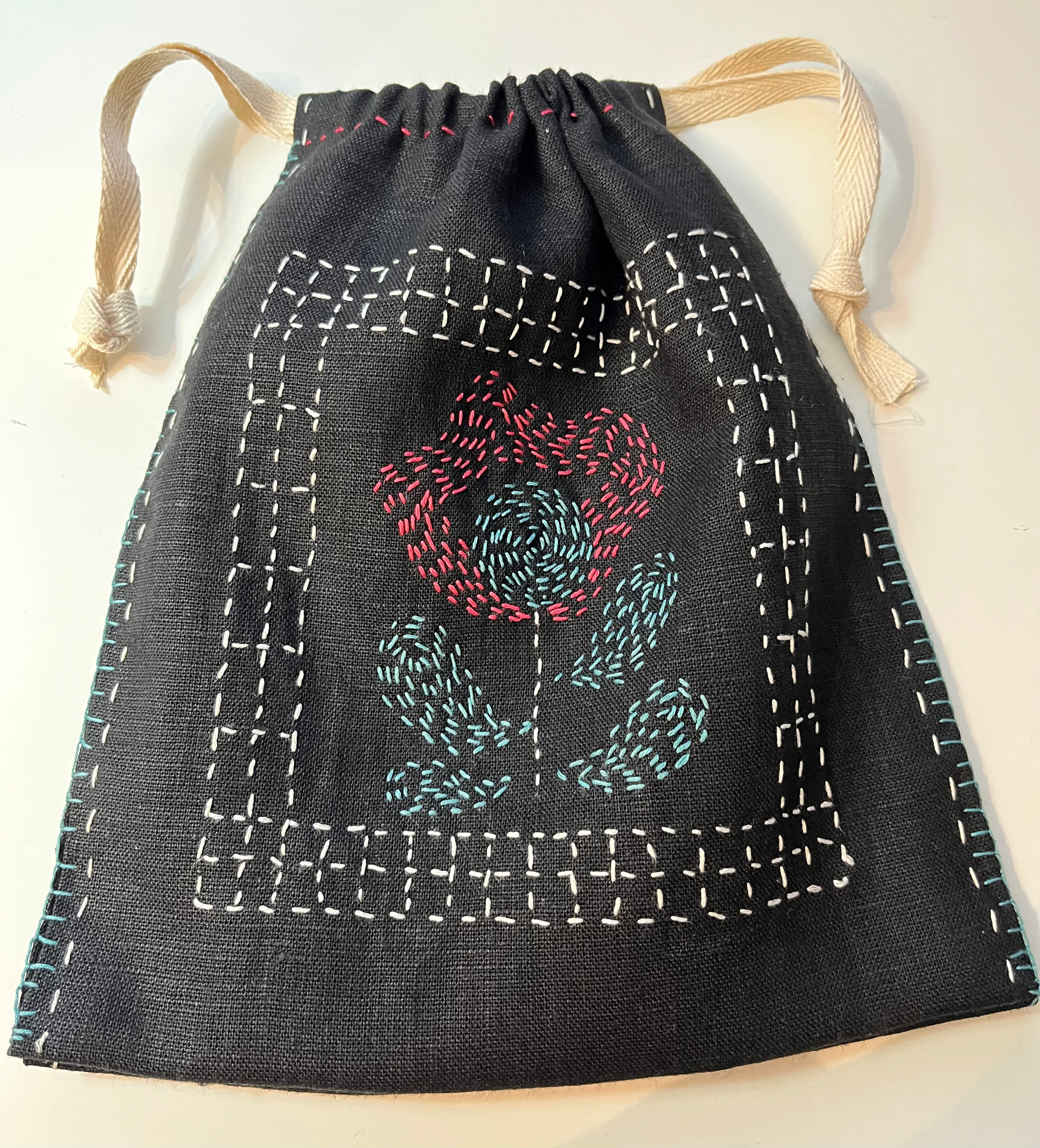 Sashiko Embroidery Kit - Petunia, with Daruma Threads