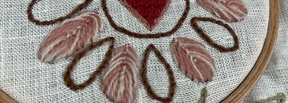 Wool Embroidery Workshop at Little House of Victoria in Mossley