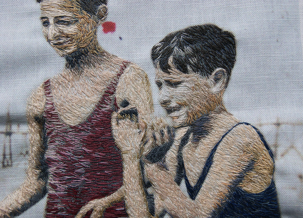 Thumbnail: Great Grandmother Florence - Original Stitched Artwork