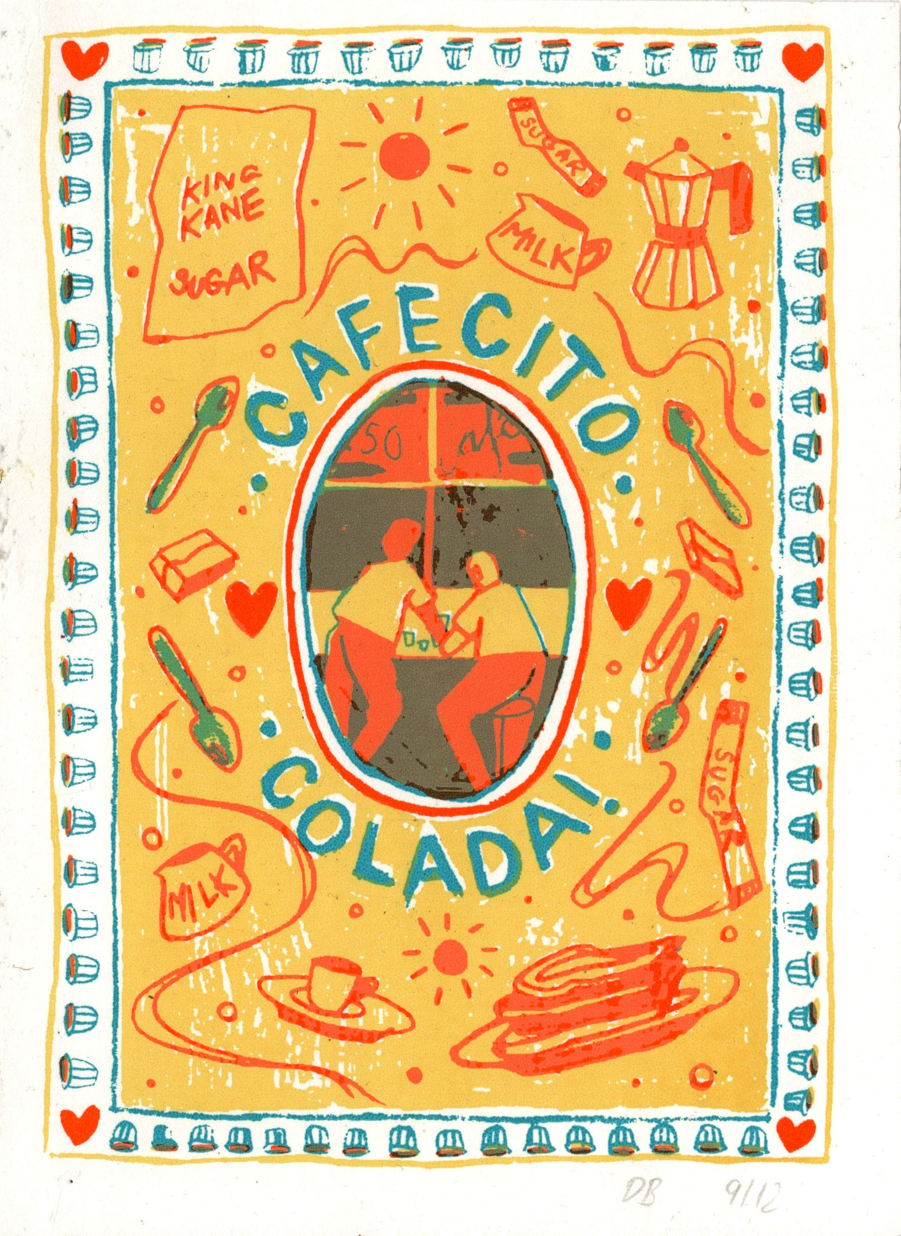'Cafecito Colada!' A5 Screenprint