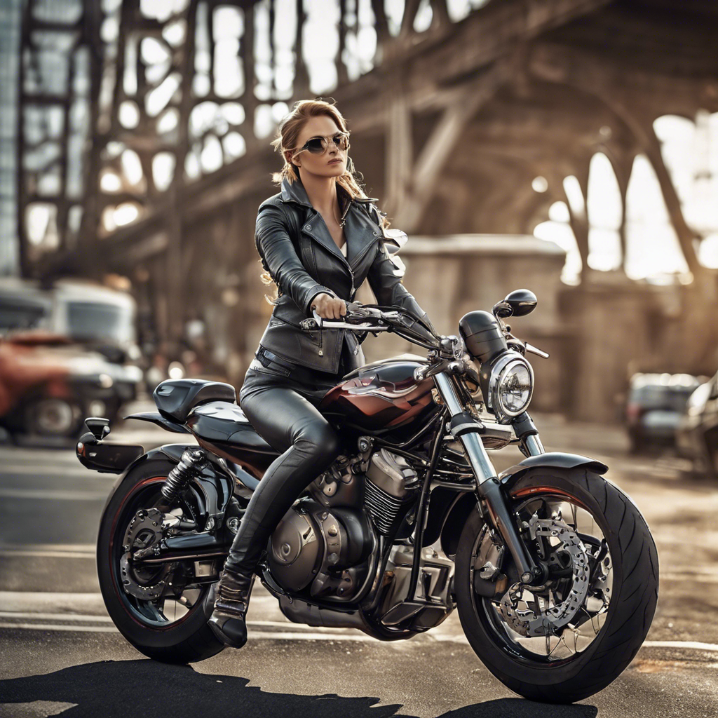 female motorcycle rider