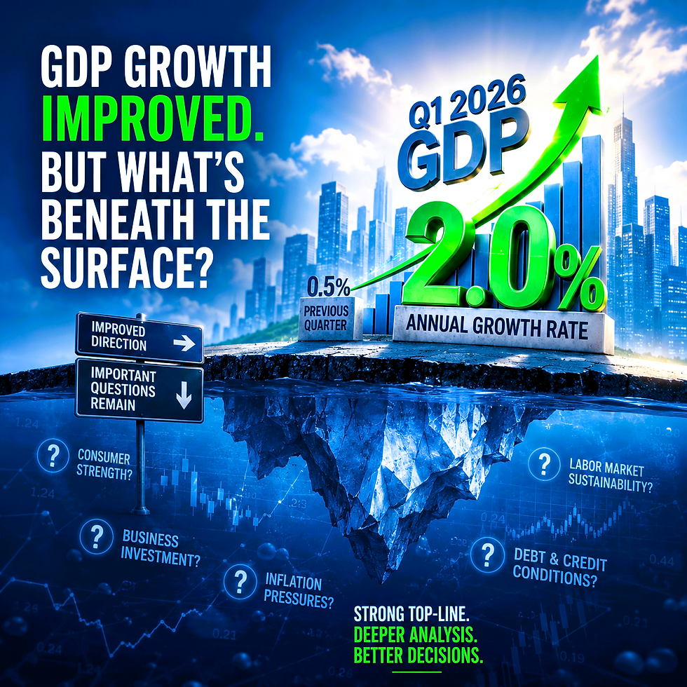 Economic growth above, risks below surface