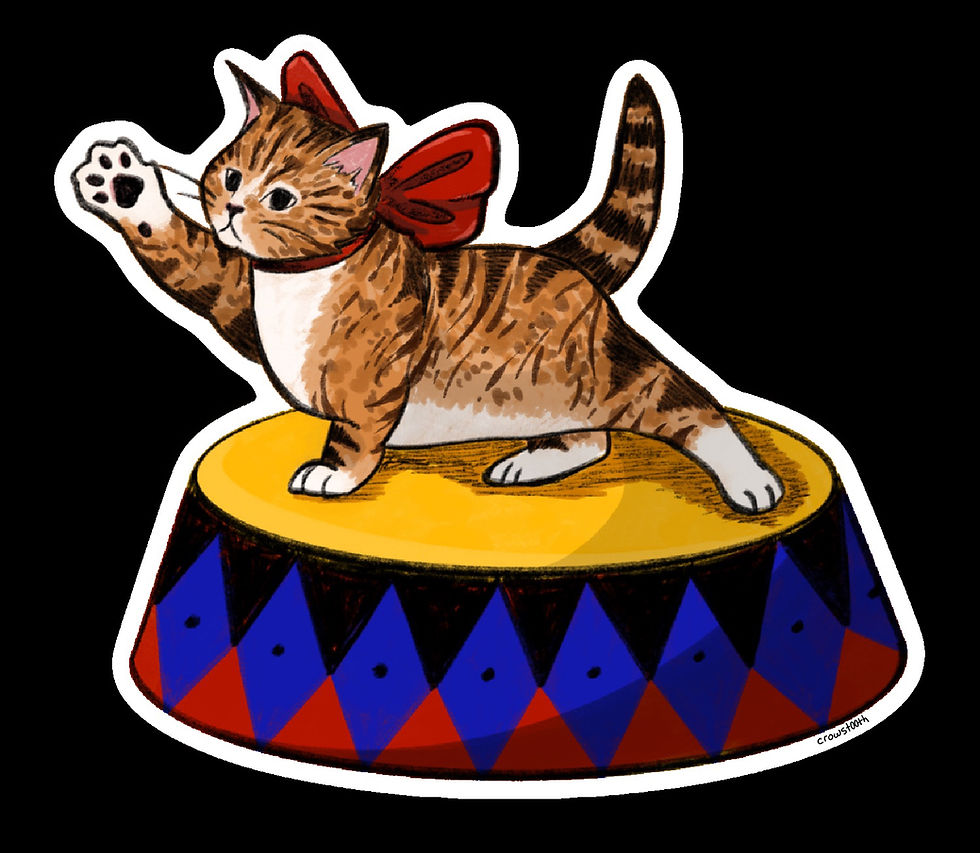 Thumbnail: CIRCUS CAT STICKER