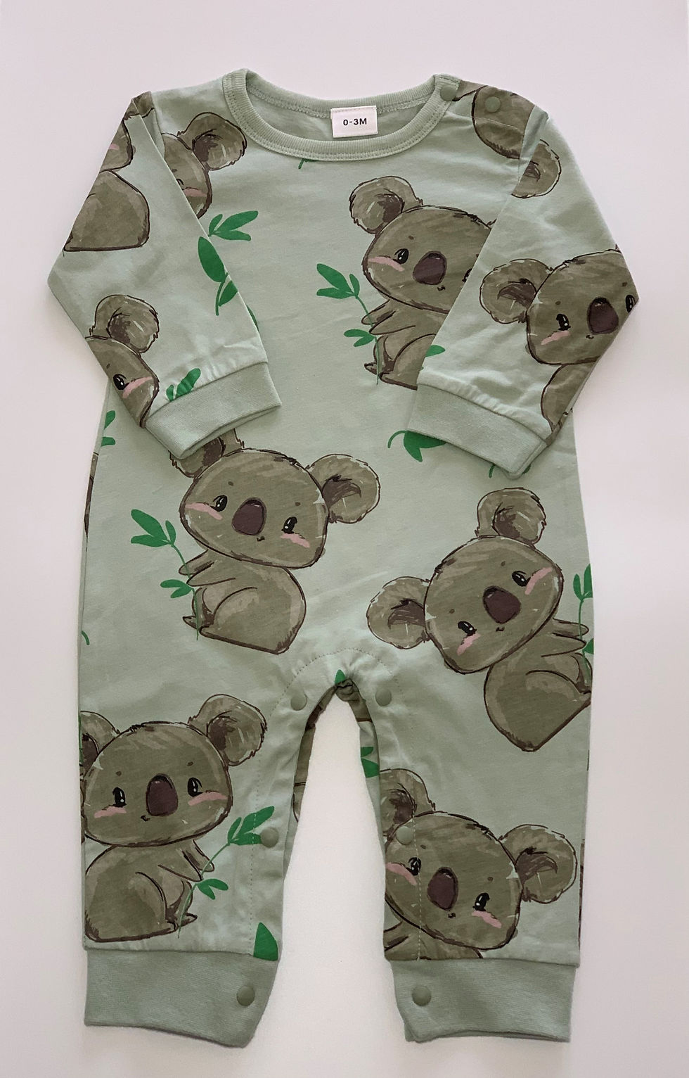 Baby Animal Print Romper Suit front view