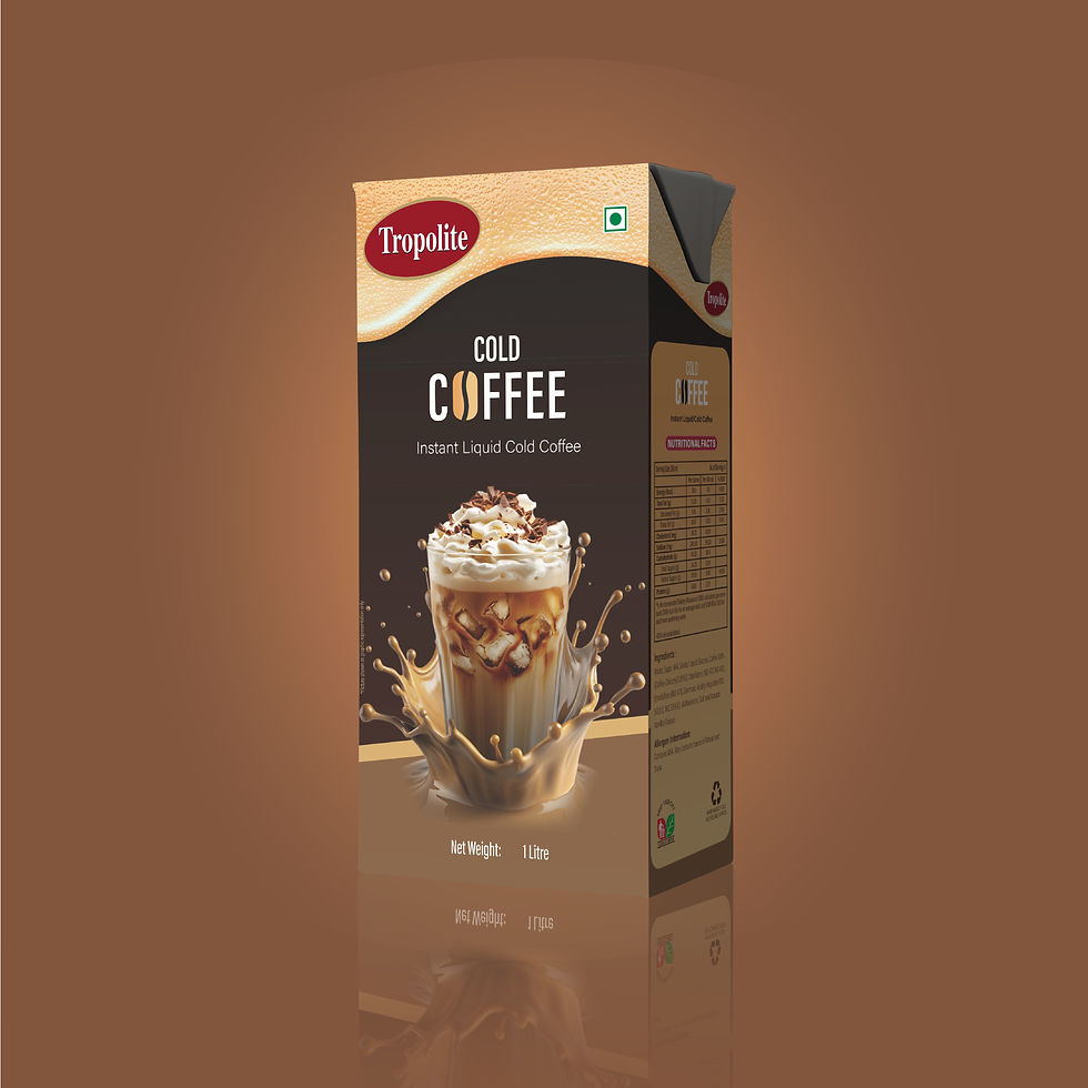 Tropolite Cold Coffee Base pack – ready-to-use mix for café-style cold coffees by Tropolite