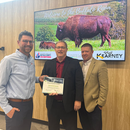 DOING BUSINESS AWARD TO EXCHANGE BANK FOR 30 YEARS OF CHAMBER INVOLVEMENT!