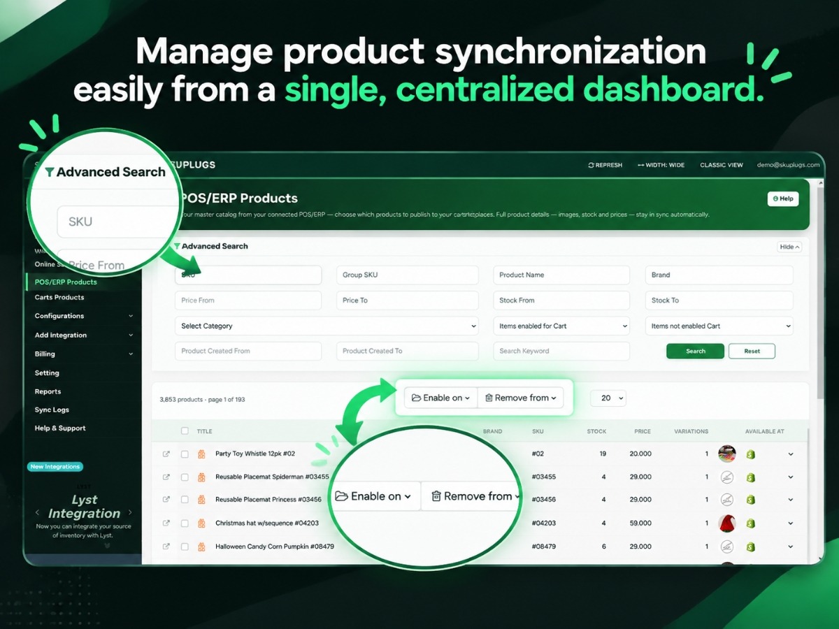 SKUPlugs | POS-eCom Connector screenshot 3