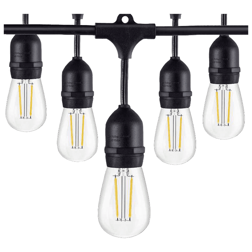 SL101 LED Low Voltage Bistro String Lights 48 FT Outdoor Weatherproof