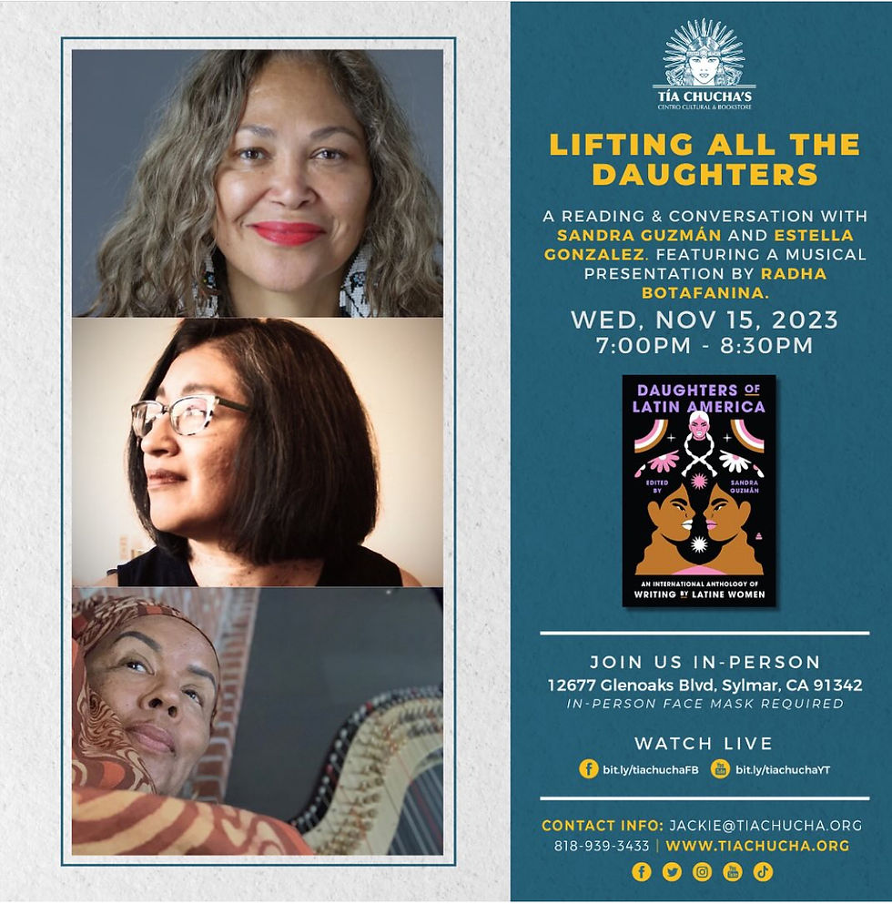 Anthology reading and conversation with Estella González and Sandra Guzmán