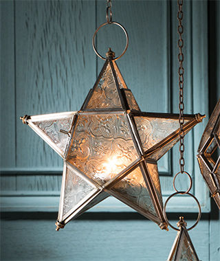 Moroccan Style Hanging Star Lantern