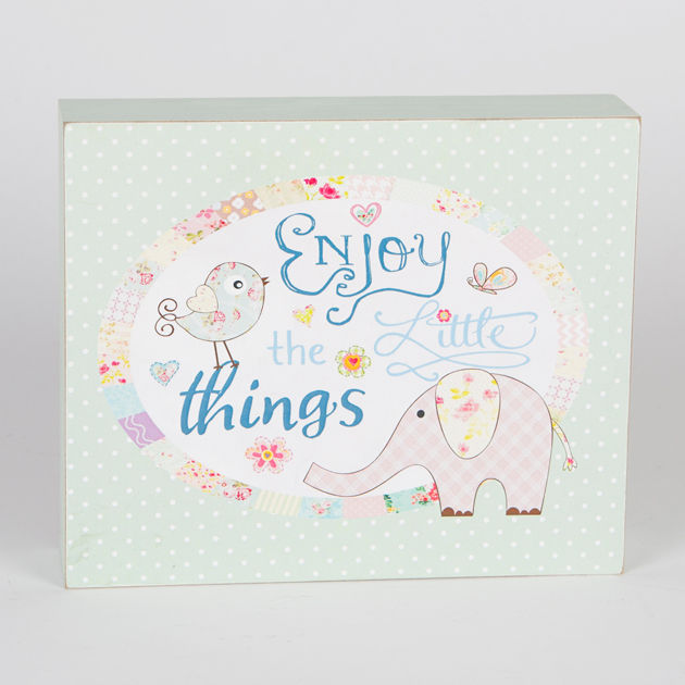 Enjoy The Little Things Pastel Patchwork Block